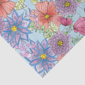 Grote Waterverf Bloemen en bladeren Botanisch Tissuepapier (Detail)