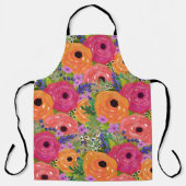 Grote Waterverf bloemen Schort (Voorkant)