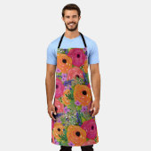 Grote Waterverf bloemen Schort (Gedragen)