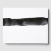 Grote Waterverf Bow Zwart-wit Modern Bruiloft Gastenboek (Achterkant)