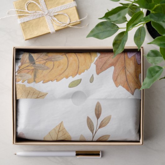 Grote Waterverf Herfst Wildflowers Pompoenen & Kra Tissuepapier (Geschenk)