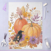 Grote Waterverf Herfst Wildflowers Pompoenen & Kra Tissuepapier (Craft)