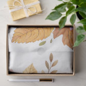 Grote Waterverf Herfst Wildflowers & Pumpkins Tissuepapier (Geschenk)