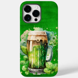 GROTE WATERVERF IRISH GREEN BEER Case-Mate iPhone 14 PRO MAX HOESJE