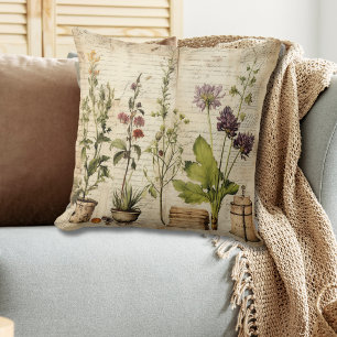 Grote  Waterverf Natuurlijke Wildbloem Kussen