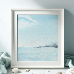 Grote Waterverf Ocean Art Poster