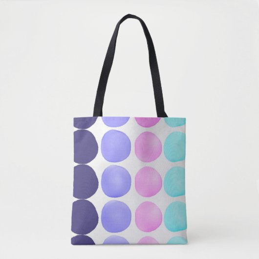 Grote waterverf stippen tote bag (Voorkant)