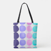 Grote waterverf stippen tote bag (Achterkant)