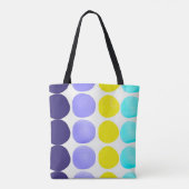 Grote waterverf stippen tote bag (Achterkant)