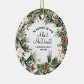 Grote Waterverf ter nagedachtenis van pap Kerstmis Keramisch Ornament (Rechts)