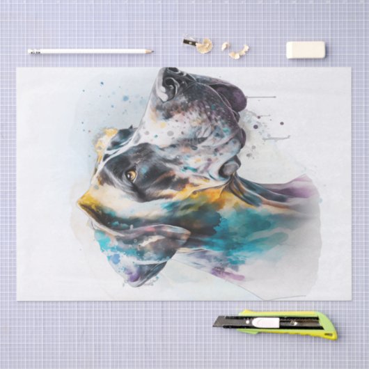 Grote Waterverf van Dane Dog Tissuepapier (Craft)