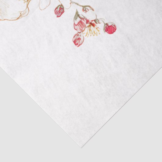 Grote Waterverf Wildflowers Boeket Decoupage Tissuepapier (Detail)