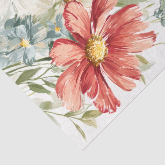 Grote Waterverf Wildflowers Boeket Decoupage Tissuepapier (Detail)