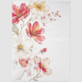Grote Waterverf Wildflowers Boeket Decoupage Tissuepapier (Voorkant)