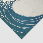 GROTE WAVE EN RODE ZON Blauw Wit Nautisch Tissuepapier (Detail)