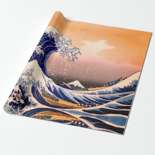 GROTE WAVE VAN KANAGAWA CADEAUPAPIER (Uitgerold)