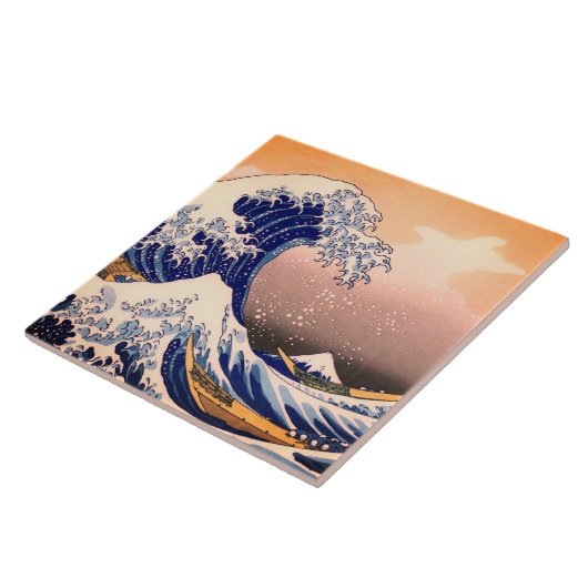 GROTE WAVE VAN KANAGAWA TEGELTJE (Zijkant)