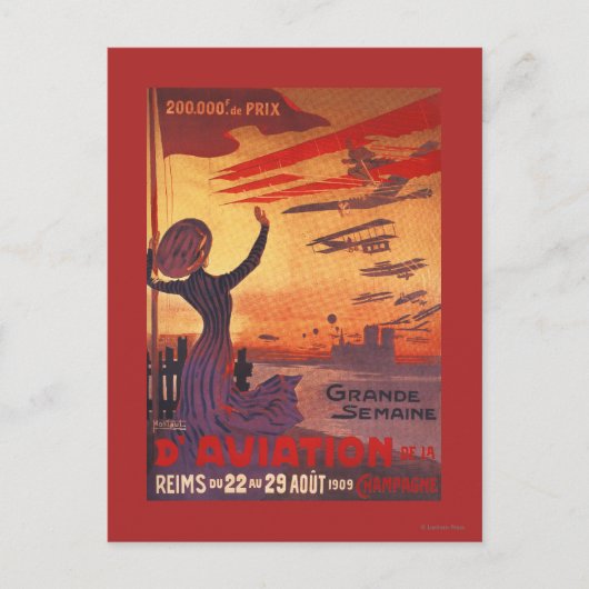 Grote week van de luchtvaart - Poster voor vrouwen Briefkaart (Voorkant)