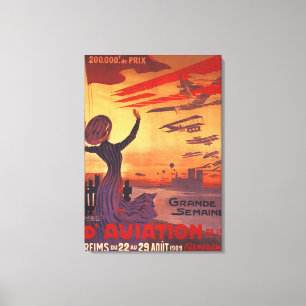 Grote week van de luchtvaart - Poster voor vrouwen Canvas Afdruk