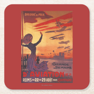 Grote week van de luchtvaart - Poster voor vrouwen Kartonnen Onderzetters