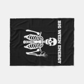Grote Ween Energie Grappig Skelet Halloween Fleece Deken (Voorkant (Horizontaal))
