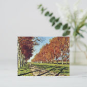 Grote weg, zonnige herfstdag briefkaart (Staand voorkant)