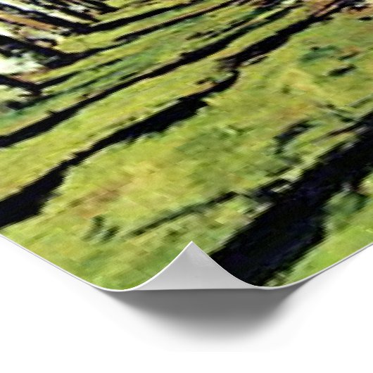 Grote weg, zonnige herfstdag poster (Hoek)