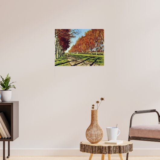 Grote weg, zonnige herfstdag poster (Woonkamer 3)