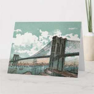 Grote wenskaart van de Brooklyn Bridge Kaart