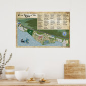 Grote Westerne Oorlog XXV Kaart Poster (Keuken)