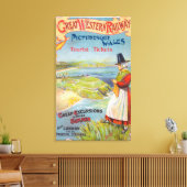 Grote Westerne Railray Promo Tours naar Wales Canvas Afdruk (Insitu (Woonkamer))