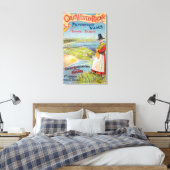 Grote Westerne Railray Promo Tours naar Wales Canvas Afdruk (Insitu (Slaapkamer))