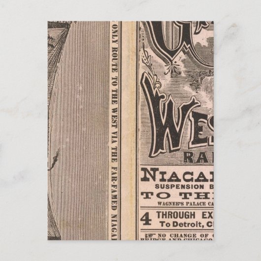 Grote Westerne spoorweg Briefkaart (Voorkant)