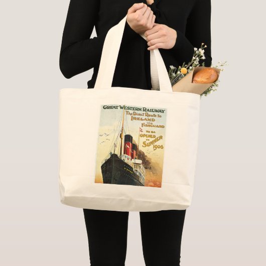 Grote Westerne spoorweg - naar Ierland Grote Tote Bag (Voorkant (product))