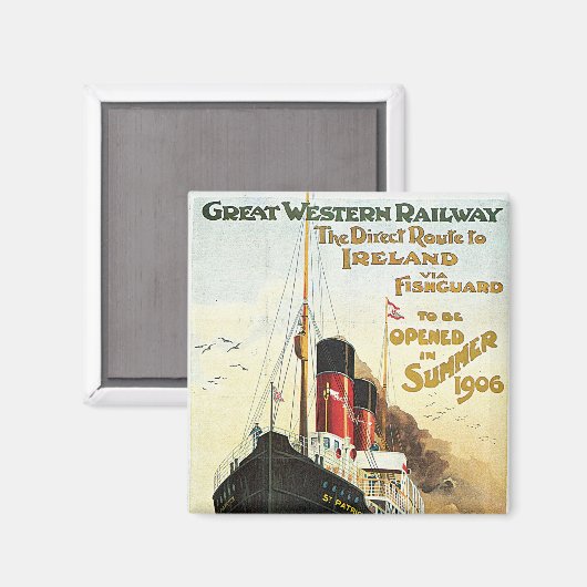 Grote Westerne spoorweg - naar Ierland Magneet (Voorkant / Achterkant)
