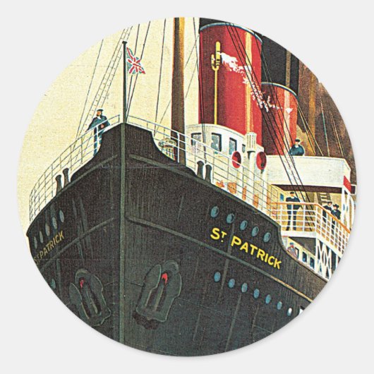 Grote Westerne spoorweg - naar Ierland Ronde Sticker (Voorkant)