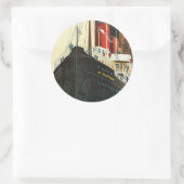 Grote Westerne spoorweg - naar Ierland Ronde Sticker (Tas)