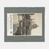 Grote Westerne spoorweg St. Paul's reisposter Fleece Deken (Voorkant (Horizontaal))