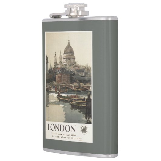 Grote Westerne spoorweg St. Paul's reisposter Heupfles (Links)