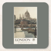 Grote Westerne spoorweg St. Paul's reisposter Kartonnen Onderzetters (Voorkant)