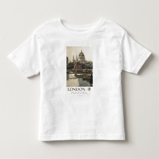 Grote Westerne spoorweg St. Paul's reisposter Kinder Shirts (Voorkant)
