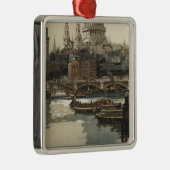 Grote Westerne spoorweg St. Paul's reisposter Metalen Ornament (Rechts)