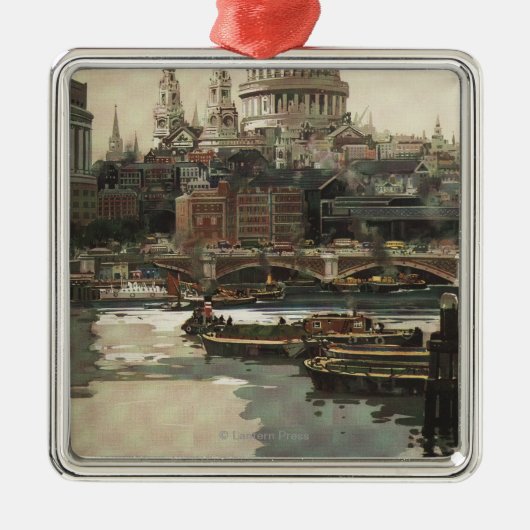 Grote Westerne spoorweg St. Paul's reisposter Metalen Ornament (Voorkant)