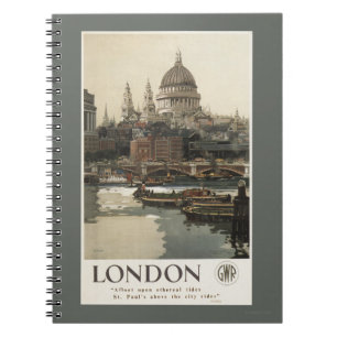 Grote Westerne spoorweg St. Paul's reisposter Notitieboek