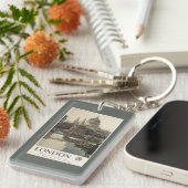 Grote Westerne spoorweg St. Paul's reisposter Sleutelhanger (Voorkant Rechts)