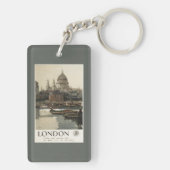 Grote Westerne spoorweg St. Paul's reisposter Sleutelhanger (achterkant)