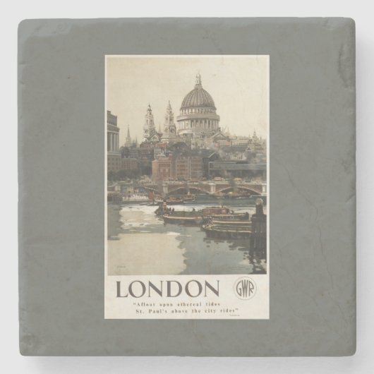 Grote Westerne spoorweg St. Paul's reisposter Stenen Onderzetter (Voorkant)