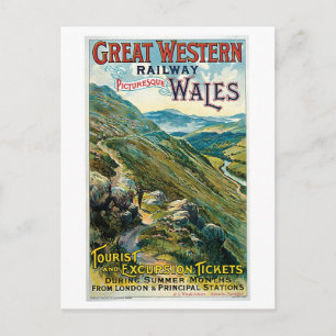 Grote Westerne spoorweg ~ Wales Briefkaart