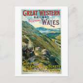 Grote Westerne spoorweg ~ Wales Briefkaart (Voorkant)
