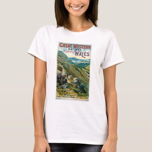 Grote Westerne spoorweg ~ Wales T-shirt (Voorkant)